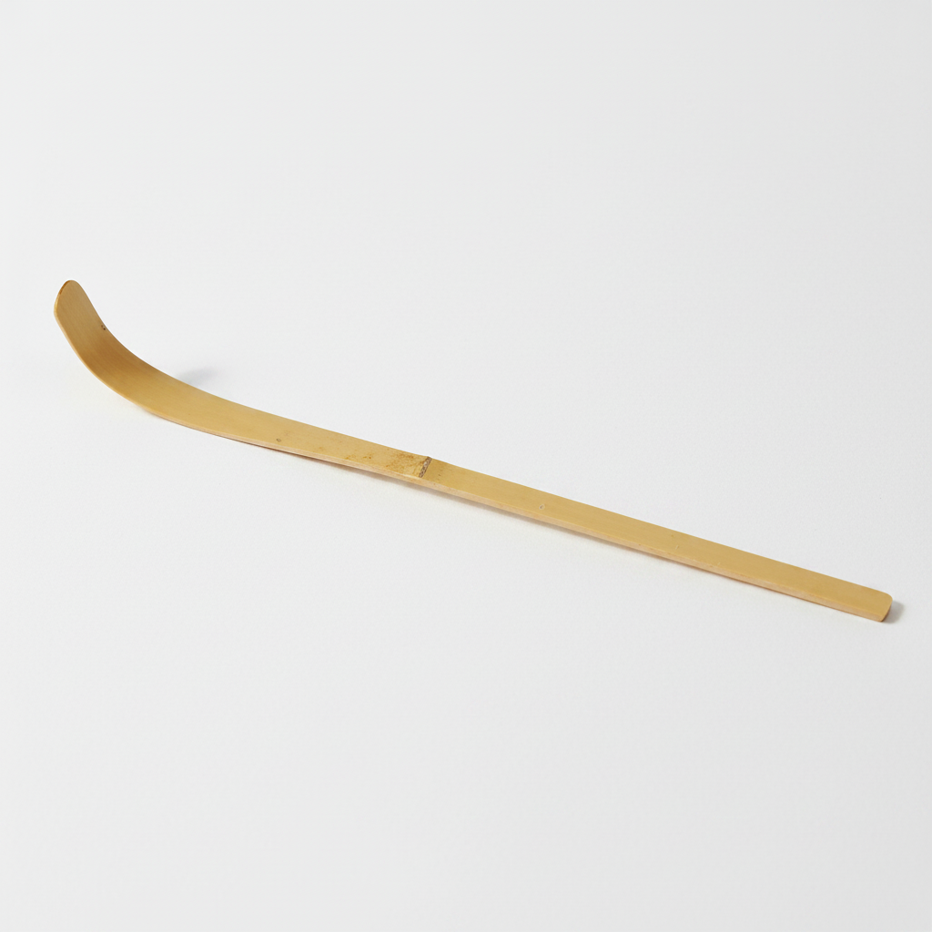 Cuillère à matcha chashaku en bambou naturel, style Japandi